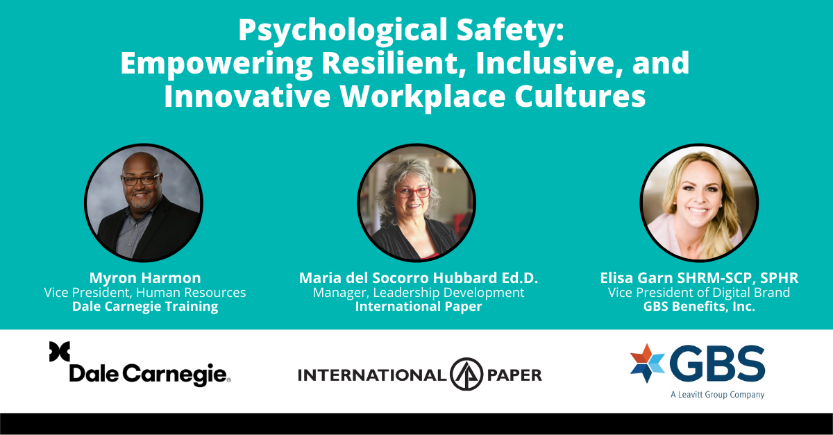 Psychological Safety: Empowering Resilient & Inclusive Cultures | Dale ...